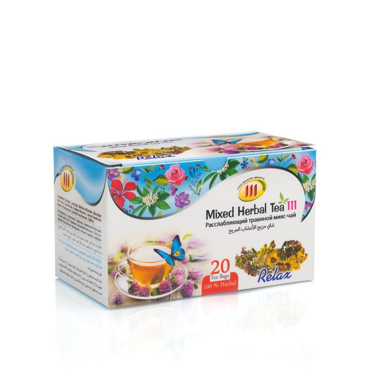 دمنوش مخلوط گیاهی آرامش 111 - 40 گرم بسته 20 عددی