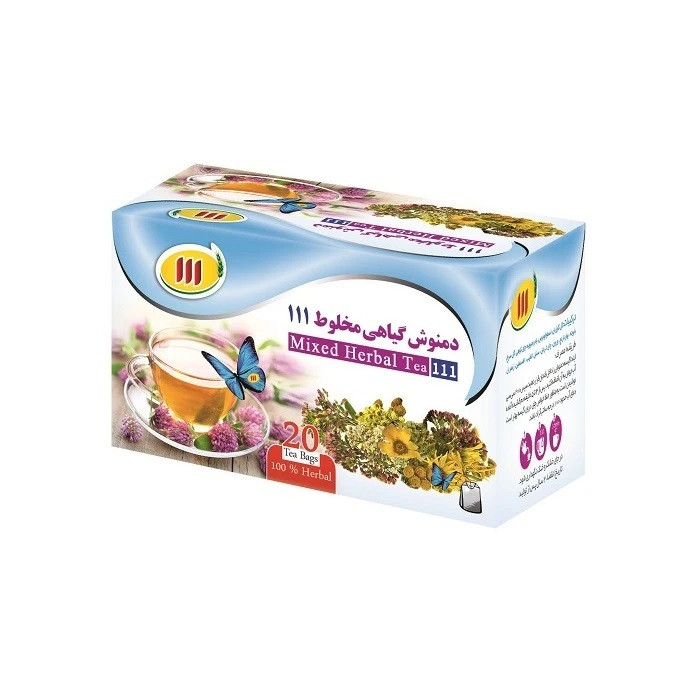دمنوش مخلوط گیاهی آرامش 111 - 40 گرم بسته 20 عددی