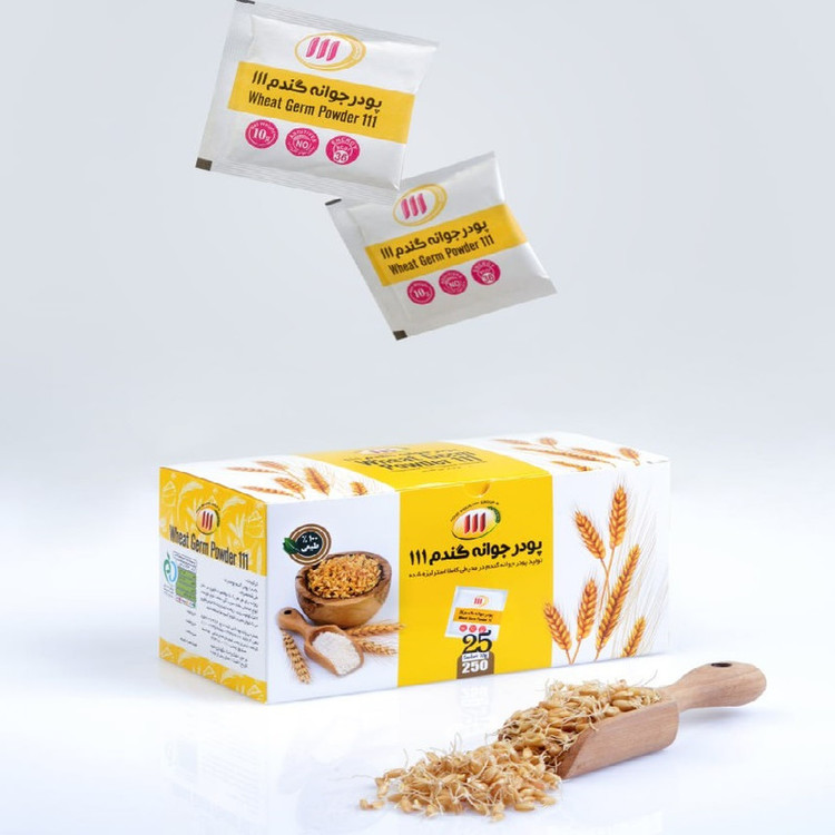 ساشه پودر جوانه گندم 111 - 250 گرم بسته 25 عددی