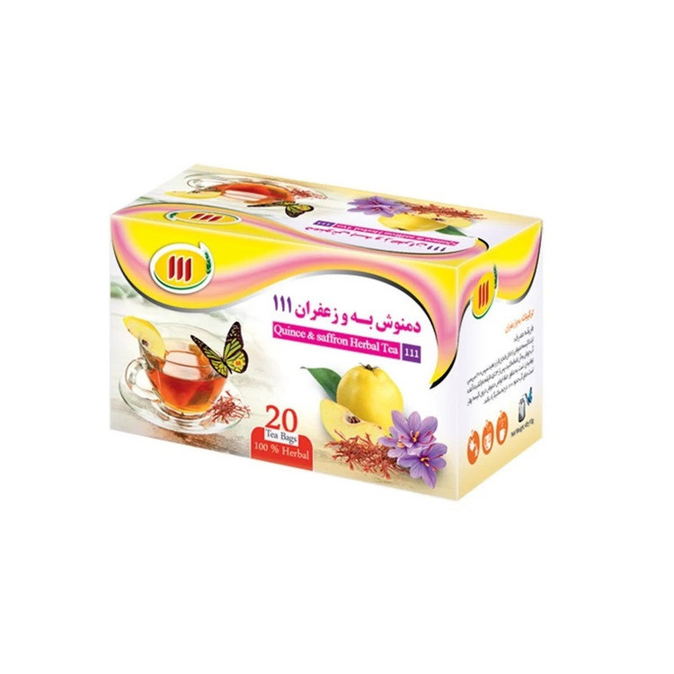 دمنوش به و زعفران 111 - 40 گرم بسته 20 عددی
