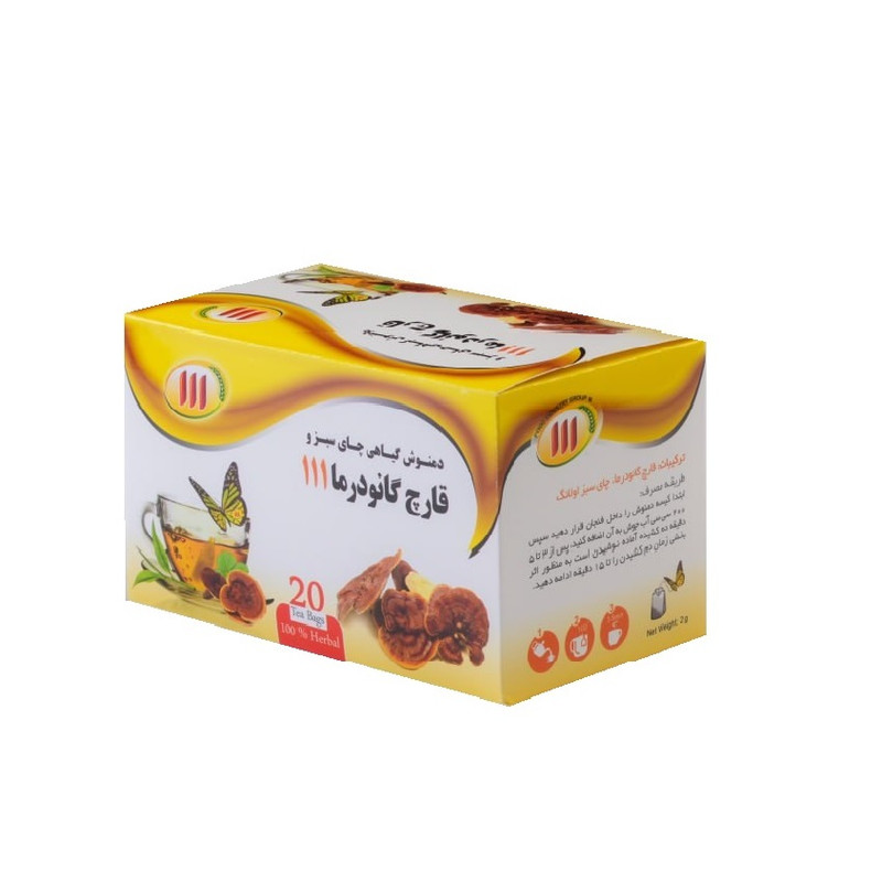 دمنوش چای سبز و گانودرما 111 - 40 گرم بسته 20 عددی