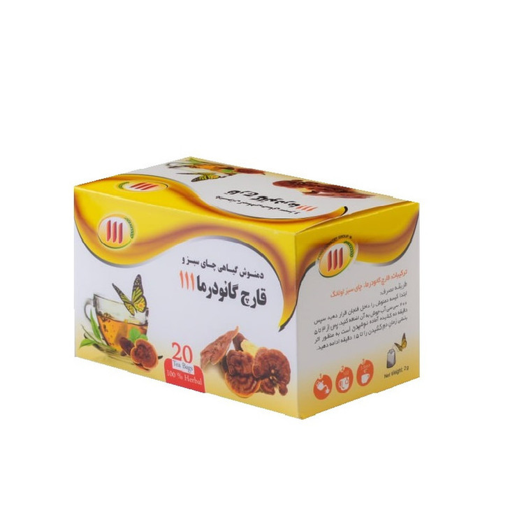 دمنوش چای سبز و گانودرما 111 - 40 گرم بسته 20 عددی
