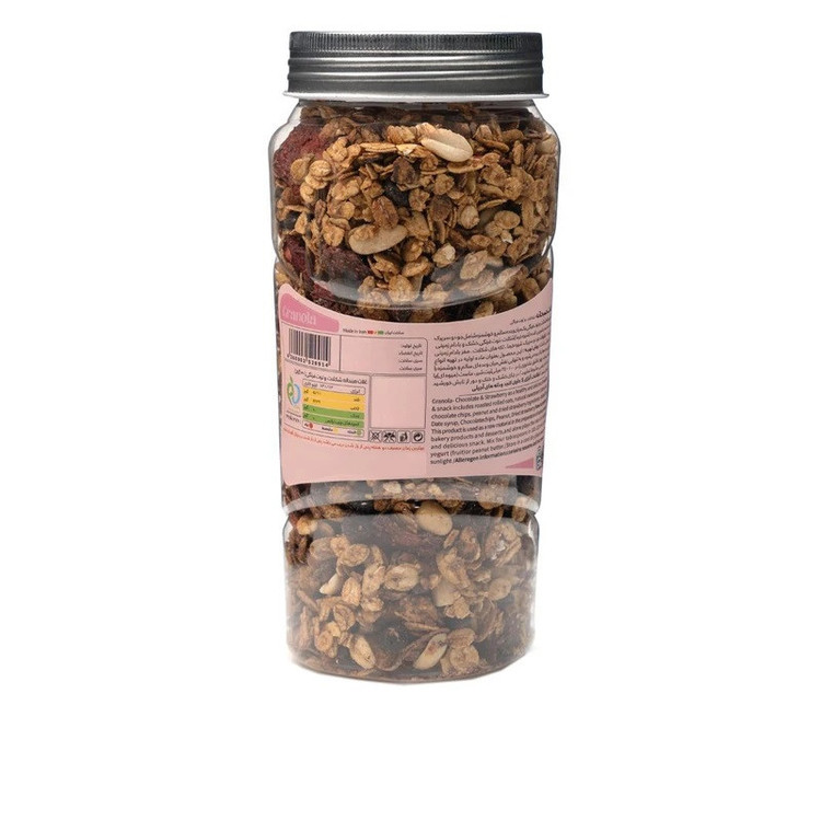 گرانولا جودوسر پرک و کنجد و دانه چیا رژیمی میکس شده با شیره خرما درین کام - 350 گرم