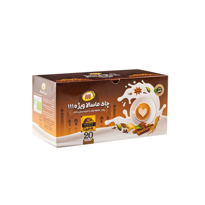 پودر چای ماسالا 111 - 300 گرم بسته 20 عددی