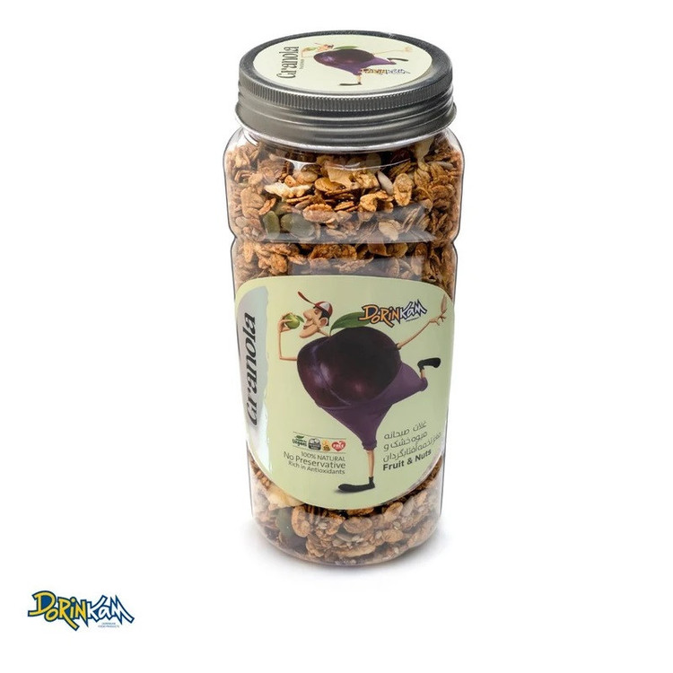 گرانولا جودوسر پرک و میوه خشک و مغز تخمه شیره خرما محصولات غذایی درین کام - 350 گرم