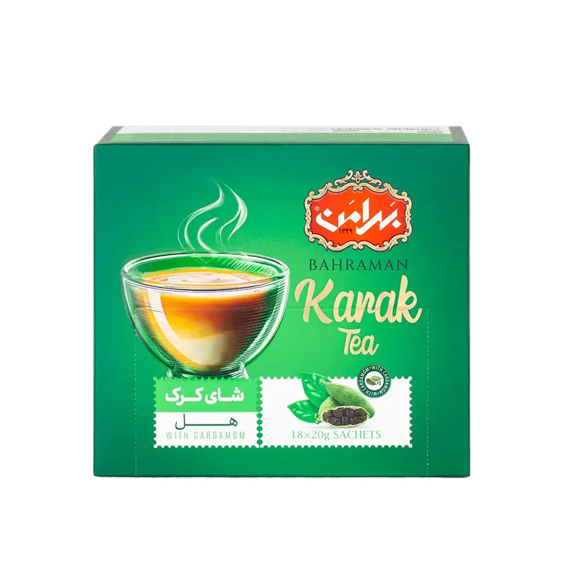 چای کرک هل دار بهرامن - 20 گرم بسته 18 عددی