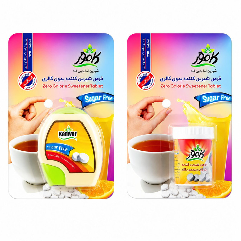 قرص های شیرین کننده کامور بسته 2 عددی